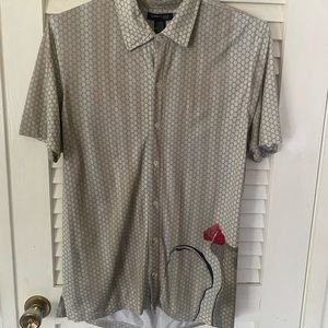 Kenneth Cole polyester Wine casual shirt